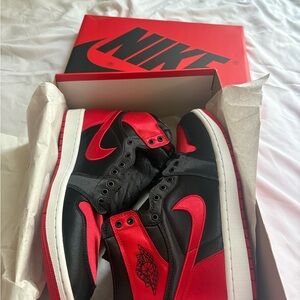 Nike Black and Red High-Top Sneakers
